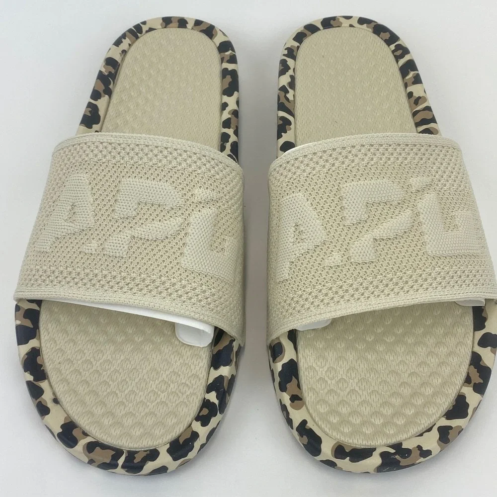APL Athletic Propulsion Labs Techloom Slide Leopard Print Sandal Men Size 12 New